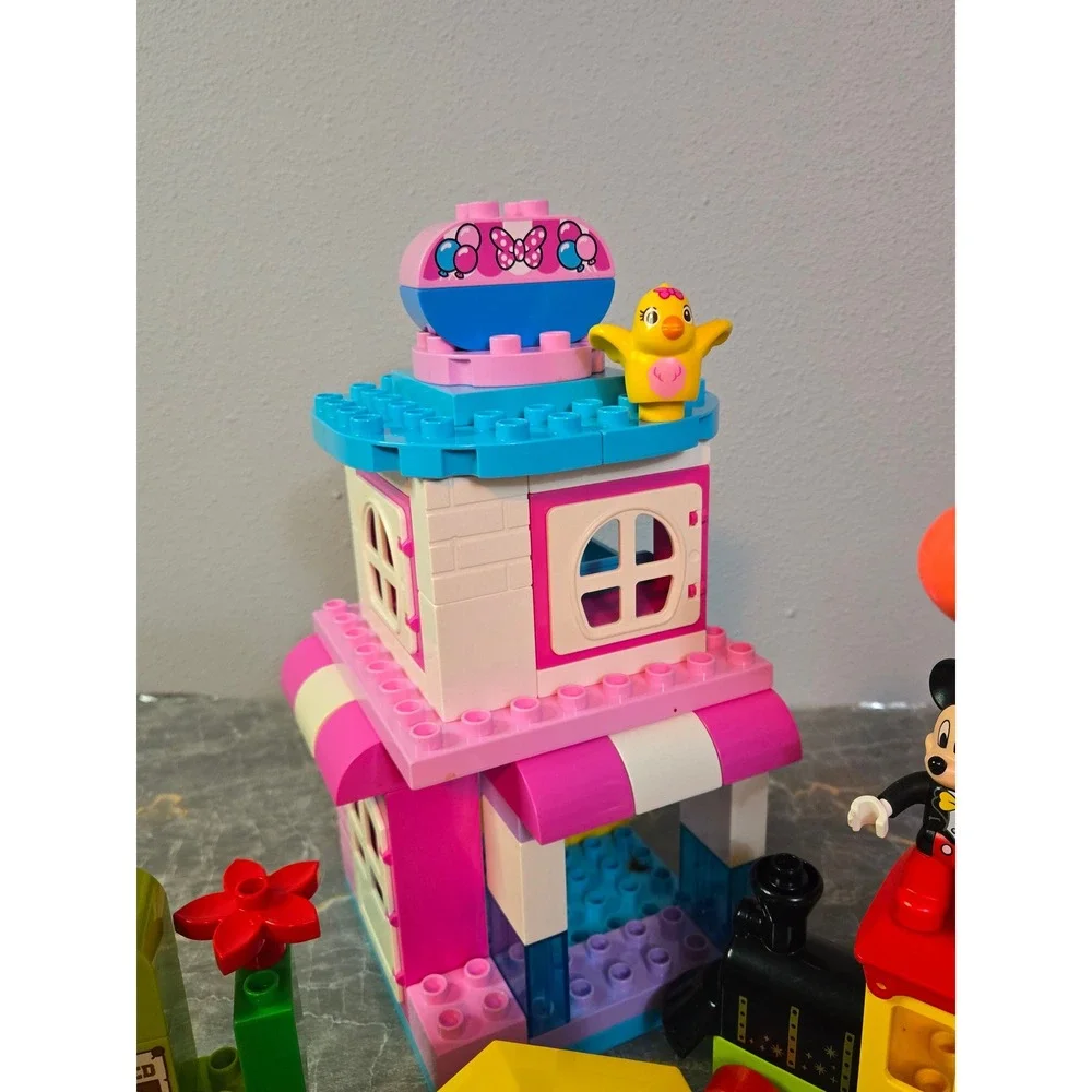 LEGO Duplo Disney Mickey Minnie Mouse Birthday Train & Toy Story Woody Cafe Lot